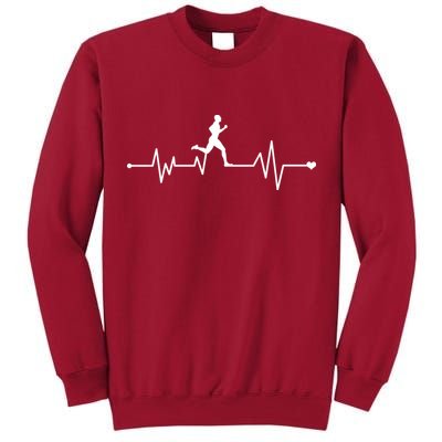 Runner Heartbeat Pulse Tall Sweatshirt