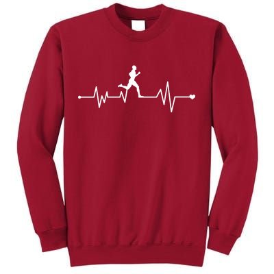 Runner Heartbeat Pulse Tall Sweatshirt