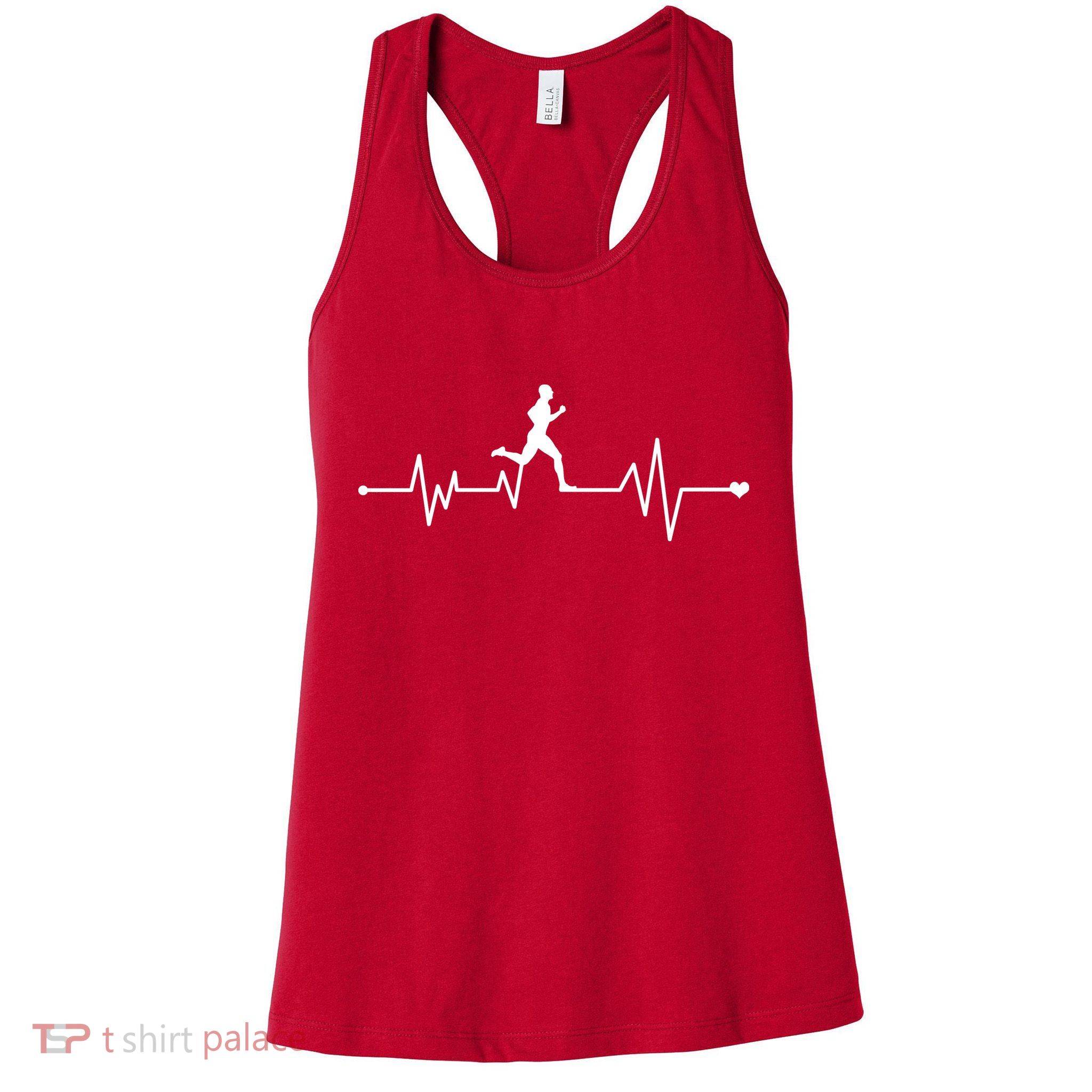 Runner Heartbeat Pulse Womens Tank Top
