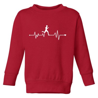 Runner Heartbeat Pulse Toddler Sweatshirt