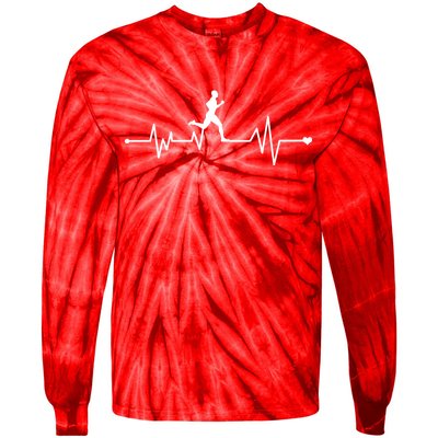 Runner Heartbeat Pulse Tie-Dye Long Sleeve Shirt