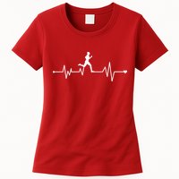Runner Heartbeat Pulse Womens T-Shirt