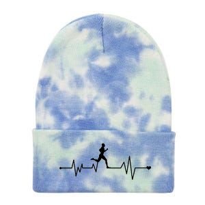 Runner Heartbeat Pulse Tie Dye 12in Knit Beanie