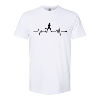 Runner Heartbeat Pulse Softstyle CVC T-Shirt