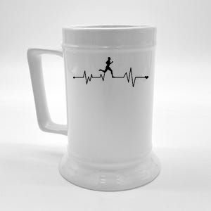 Runner Heartbeat Pulse Beer Stein