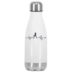 Runner Heartbeat Pulse Stainless Steel Insulated Water Bottle