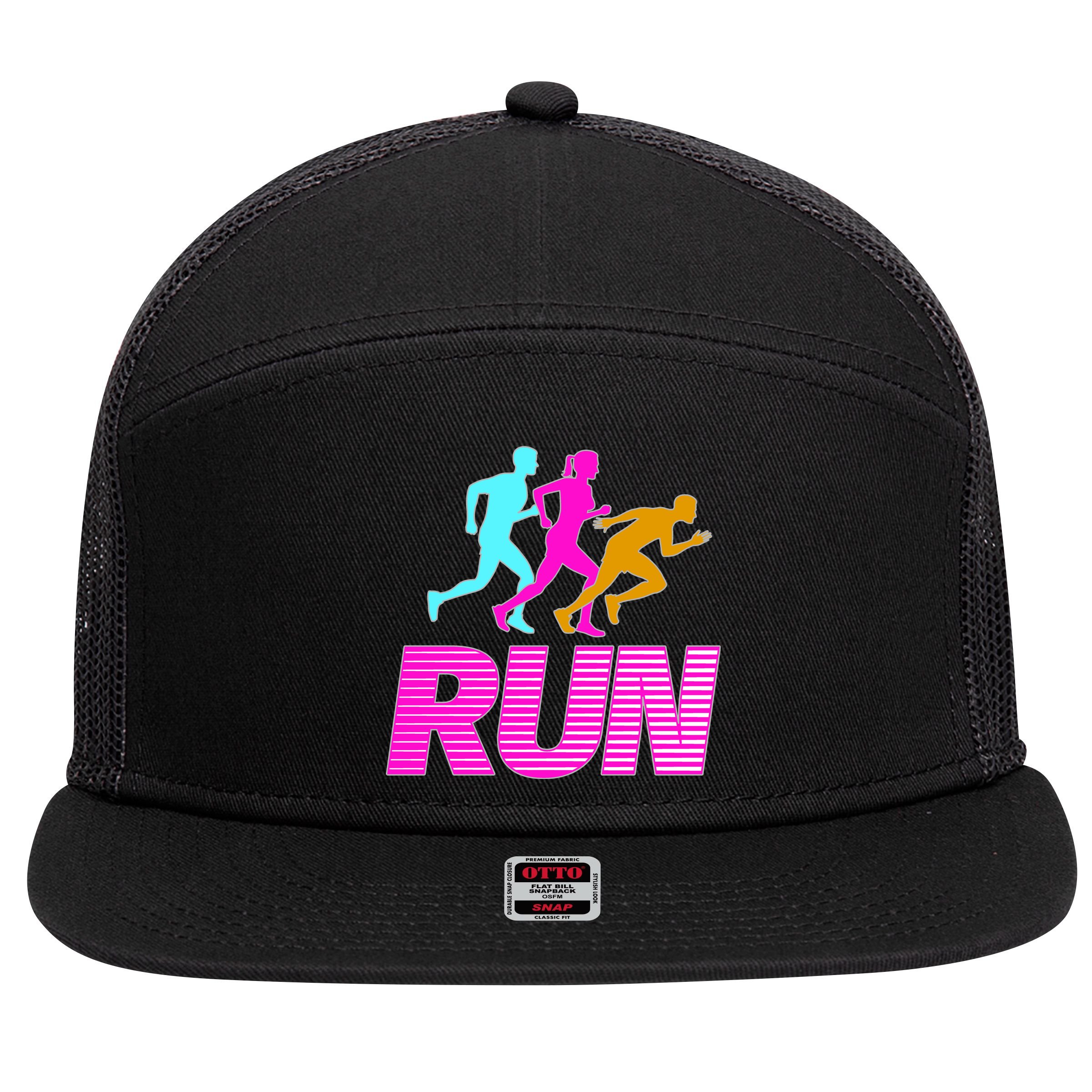 Runners Silhouette 7 Panel Mesh Trucker Snapback Hat