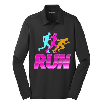 Runners Silhouette Silk Touch Performance Long Sleeve Polo