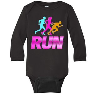 Runners Silhouette Baby Long Sleeve Bodysuit