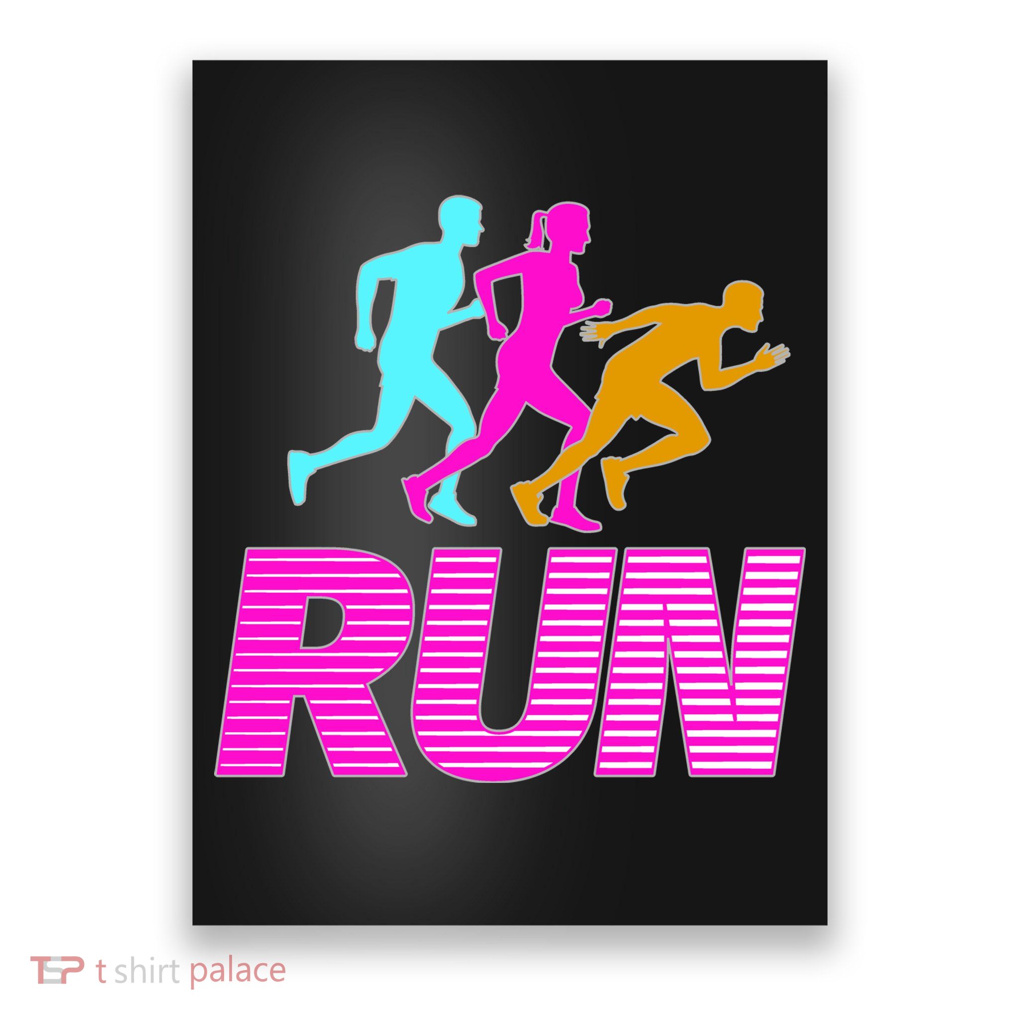 Runners Silhouette Poster