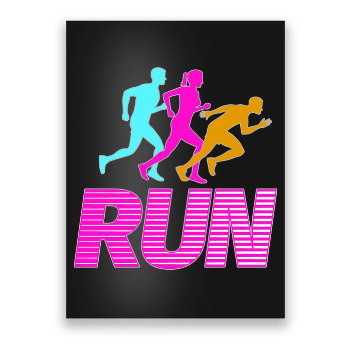 Runners Silhouette Poster