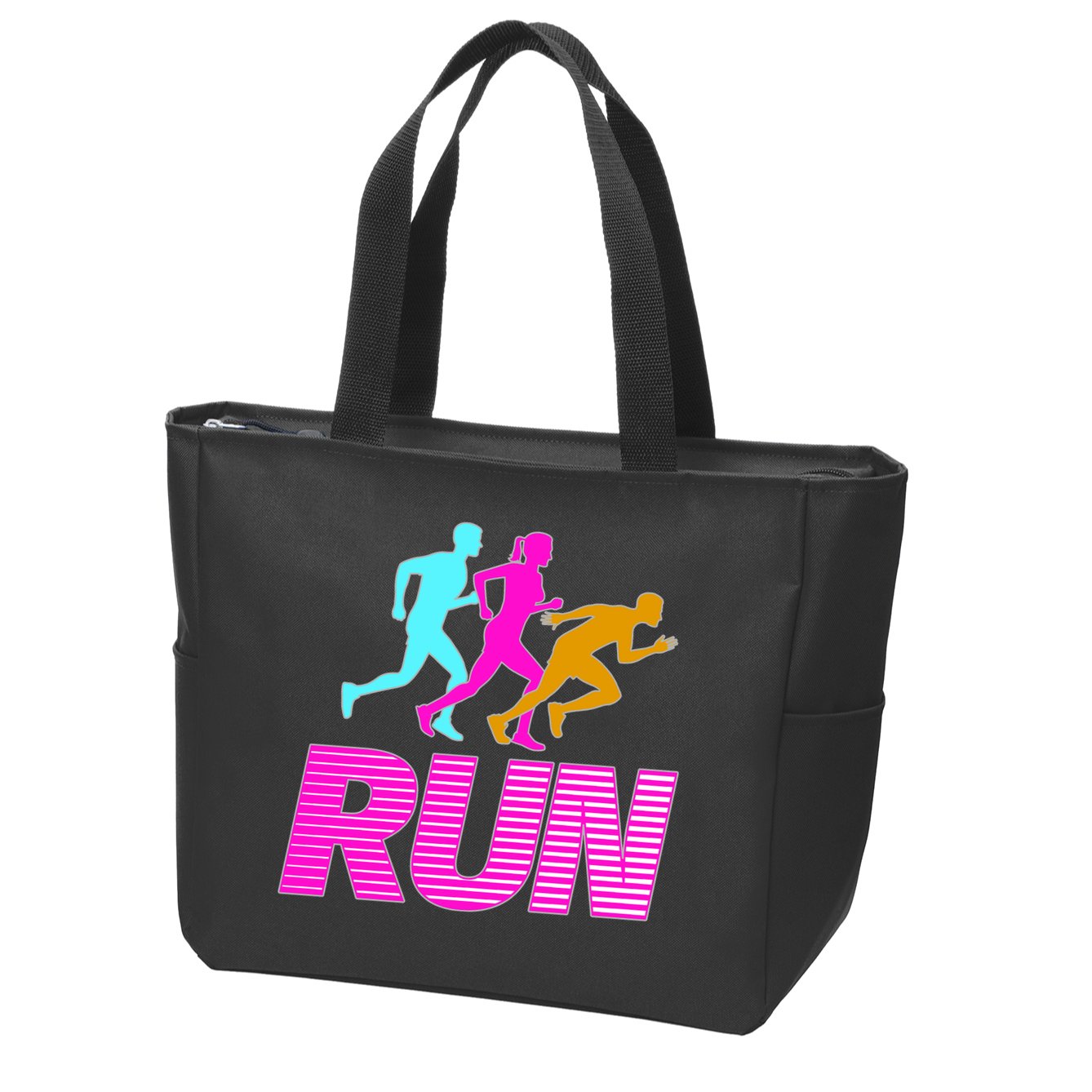 Runners Silhouette Zip Tote Bag