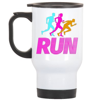 Runners Silhouette Stainless Steel Travel Mug