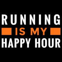 Running Is My Happy Hour Apron