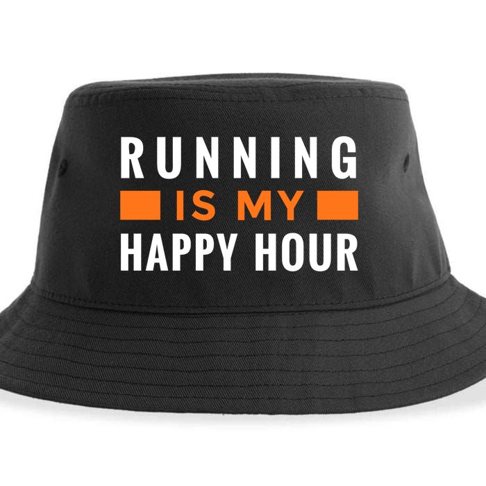 Running Is My Happy Hour Sustainable Bucket Hat