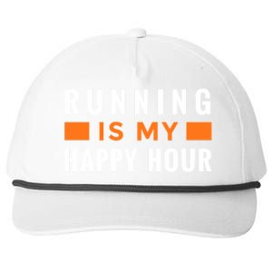 Running Is My Happy Hour Snapback Five-Panel Rope Hat