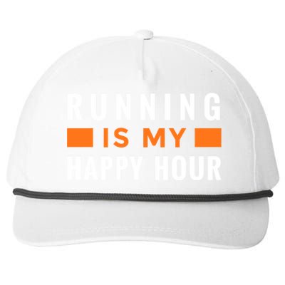 Running Is My Happy Hour Snapback Five-Panel Rope Hat