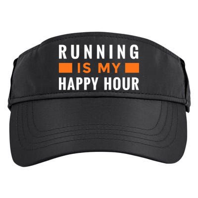 Running Is My Happy Hour Adult Drive Performance Visor