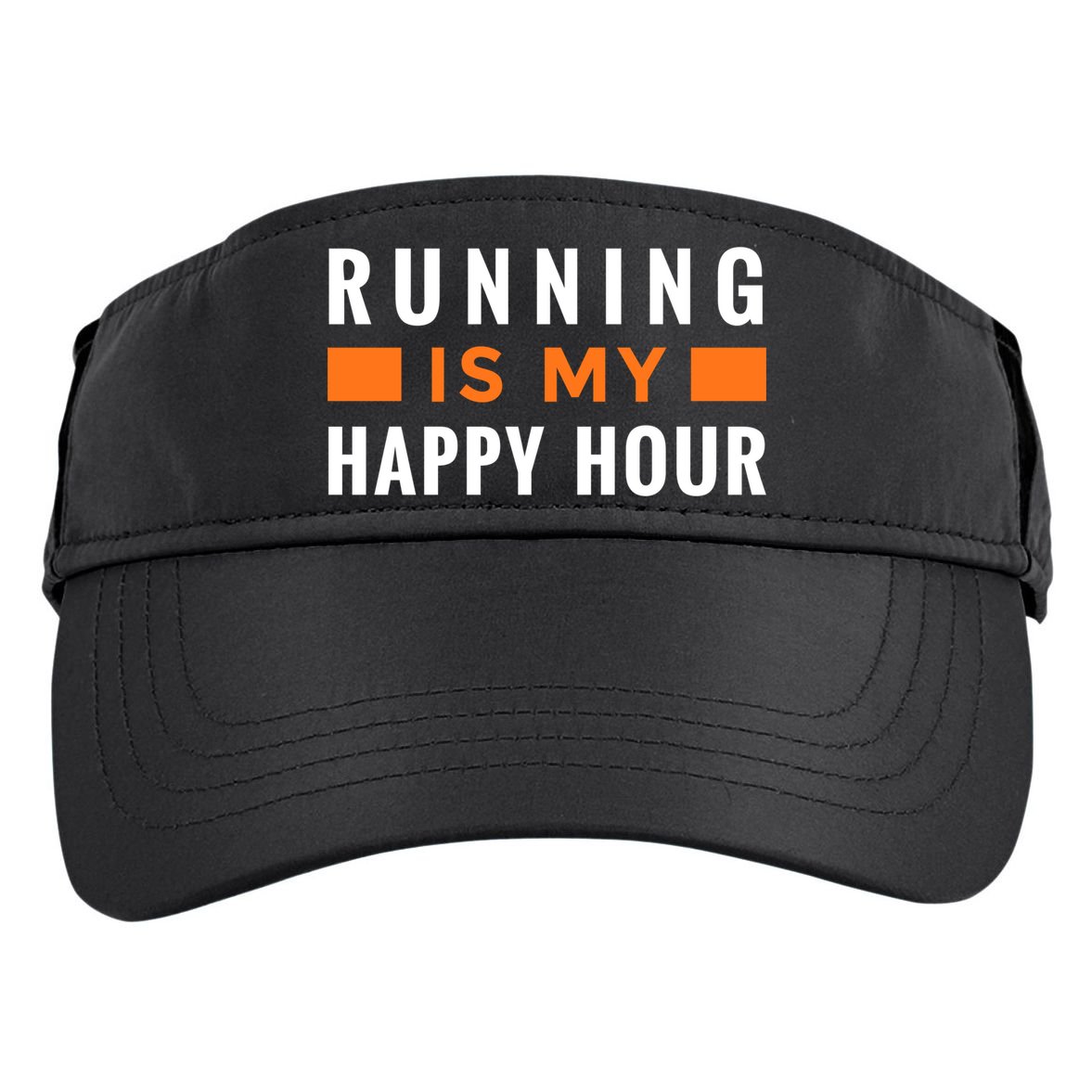 Running Is My Happy Hour Adult Drive Performance Visor