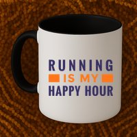 Running Is My Happy Hour Mug
