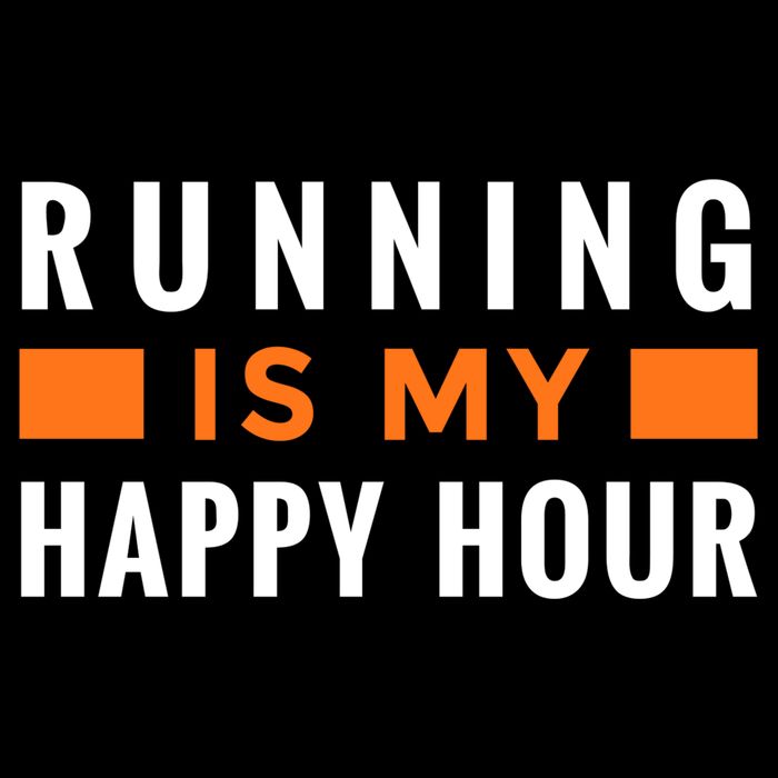 Running Is My Happy Hour Flatbill Hat