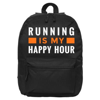Running Is My Happy Hour 16 in Basic Backpack