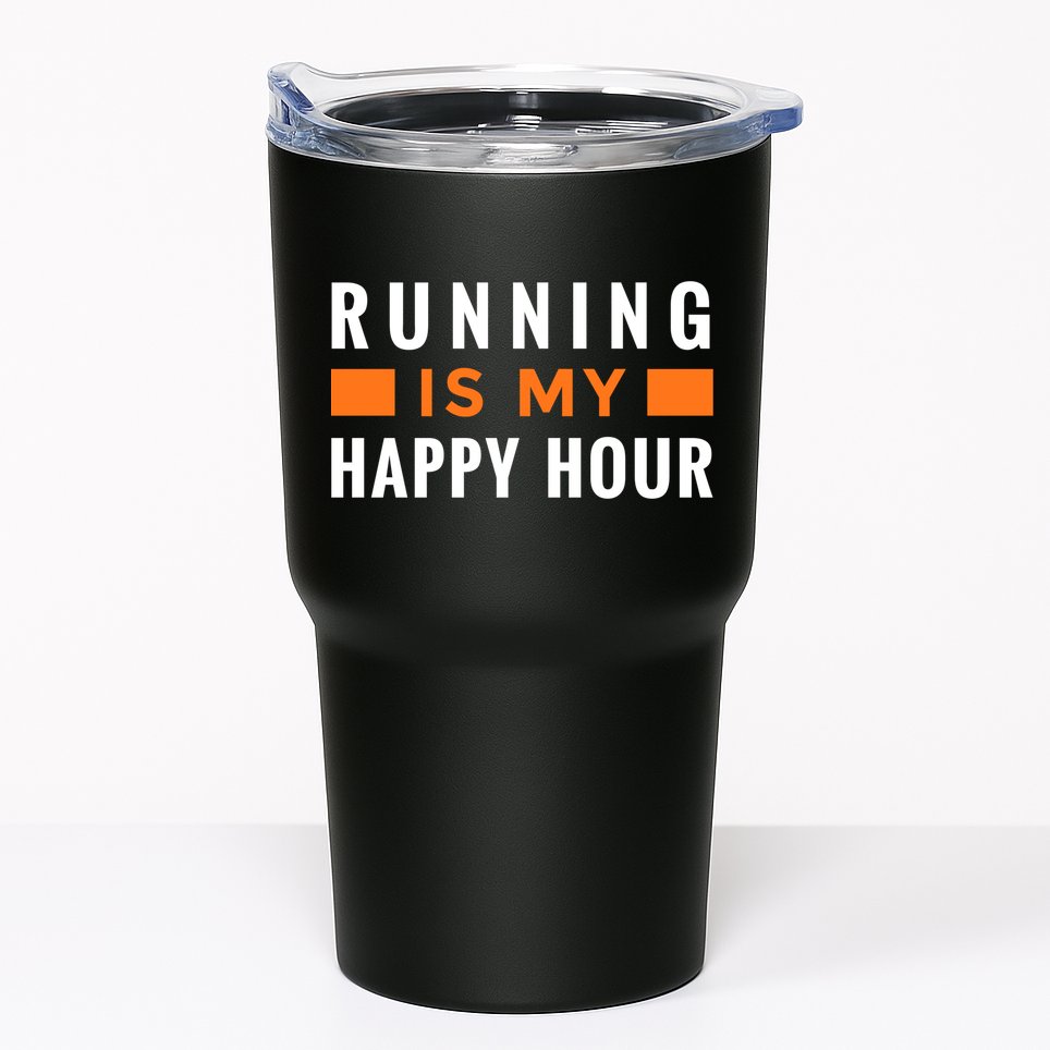 Running Is My Happy Hour Tumbler