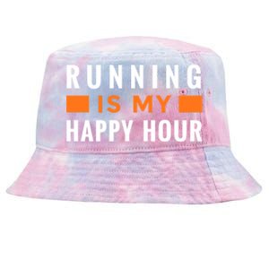 Running Is My Happy Hour Tie-Dyed Bucket Hat