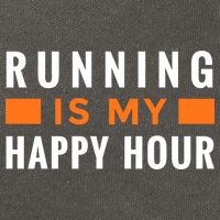 Running Is My Happy Hour Cotton Canvas Backpack