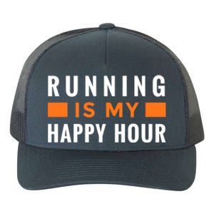 Running Is My Happy Hour Yupoong Adult 5-Panel Trucker Hat