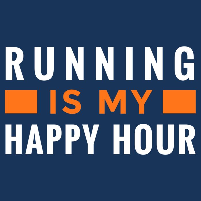 Running Is My Happy Hour Infant Baby Jersey Bodysuit