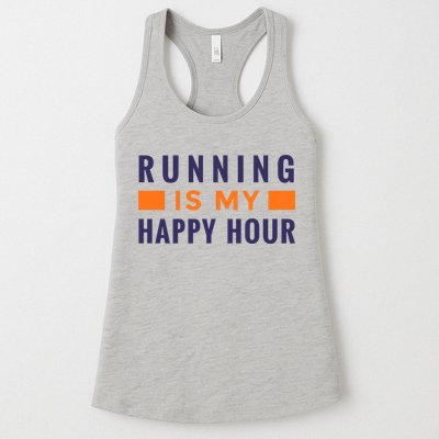 Running Is My Happy Hour Womens Tank Top