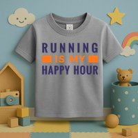 Running Is My Happy Hour Toddler T-Shirt