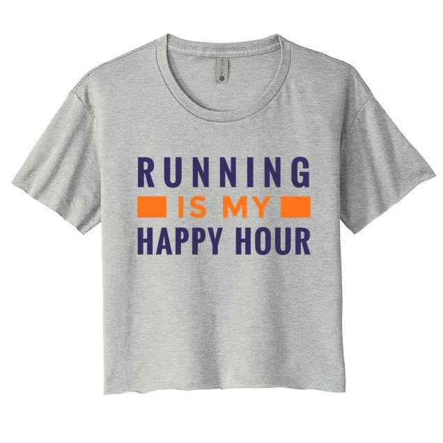 Running Is My Happy Hour Crop Top
