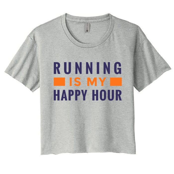 Running Is My Happy Hour Crop Top