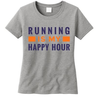 Running Is My Happy Hour Womens T-Shirt