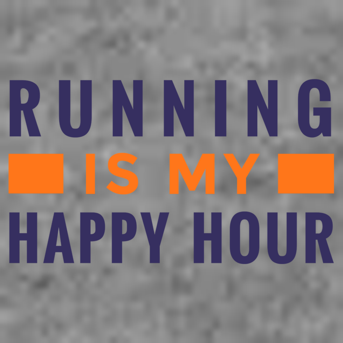 Running Is My Happy Hour Short Acrylic Beanie