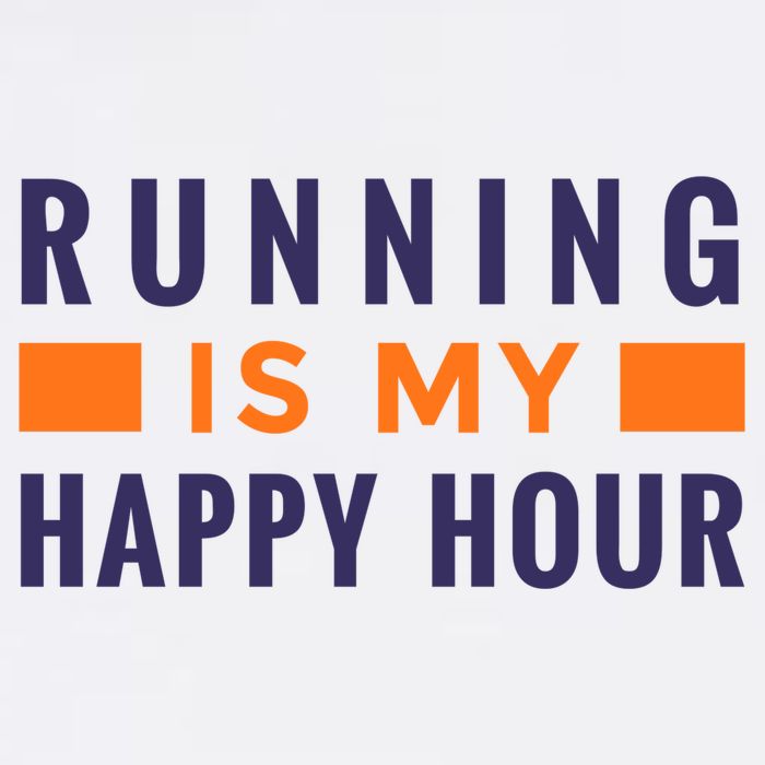 Running Is My Happy Hour Garment-Dyed Sweatshirt