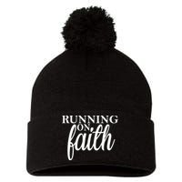 Running On Faith Pom Pom 12in Knit Beanie