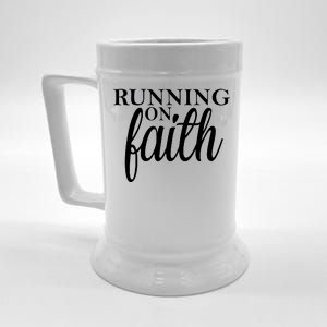 Running On Faith Beer Stein