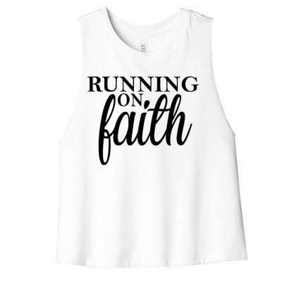 Running On Faith Women's Racerback Cropped Tank