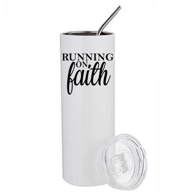 Running On Faith Stainless Steel Tumbler