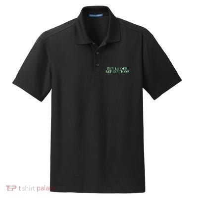 Run Us Our Reparations Dry Zone Grid Polo