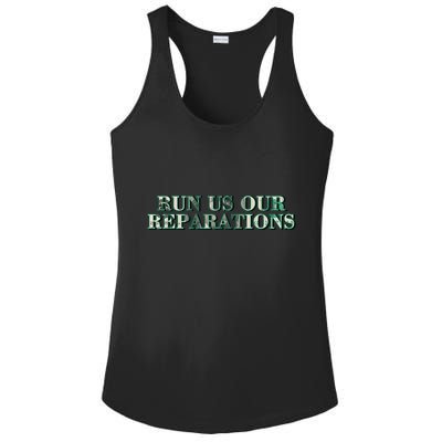 Run Us Our Reparations Ladies PosiCharge Competitor Racerback Tank