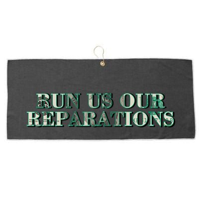 Run Us Our Reparations Large Microfiber Waffle Golf Towel