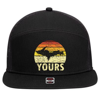 Retro Upper Peninsula UP Yours Yooper Pride Michigan Roots 7 Panel Mesh Trucker Snapback Hat