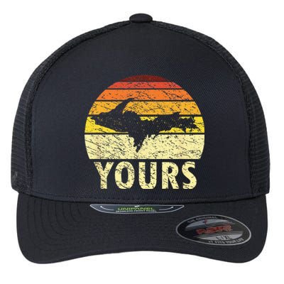 Retro Upper Peninsula UP Yours Yooper Pride Michigan Roots Flexfit Unipanel Trucker Cap