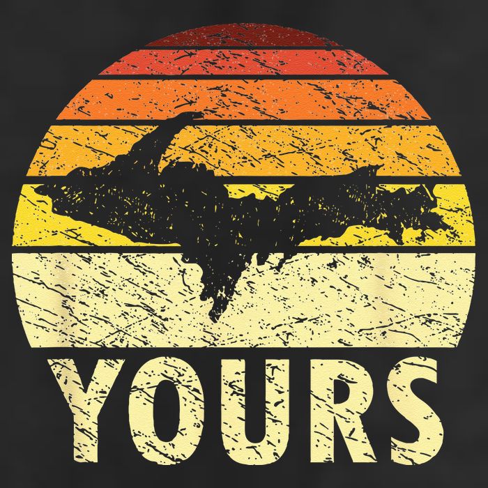 Retro Upper Peninsula UP Yours Yooper Pride Michigan Roots Adult Drive Performance Visor