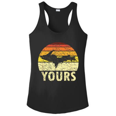 Retro Upper Peninsula UP Yours Yooper Pride Michigan Roots Ladies PosiCharge Competitor Racerback Tank
