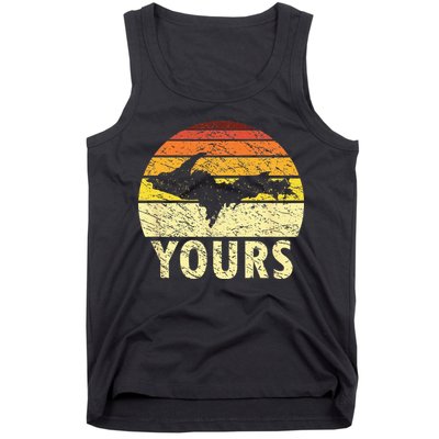 Retro Upper Peninsula UP Yours Yooper Pride Michigan Roots Tank Top